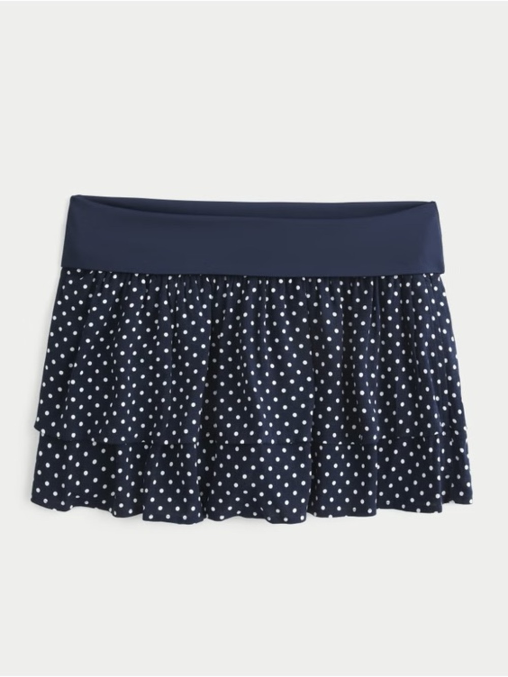 Hollister Foldover Waist Tiered Mini Skort